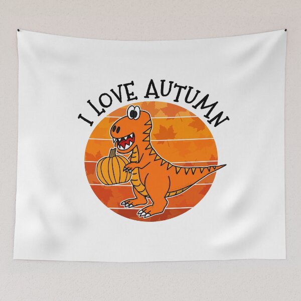 Item preview, Autumn T-Rex Dinosaur Pumpkin Fall Thanksgiving designed and sold by doodlerob.