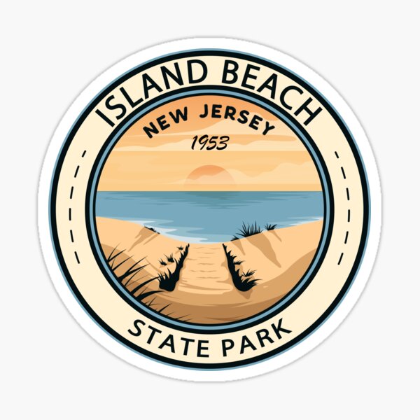 "Island Beach State Park New Jersey Badge" Sticker for Sale by