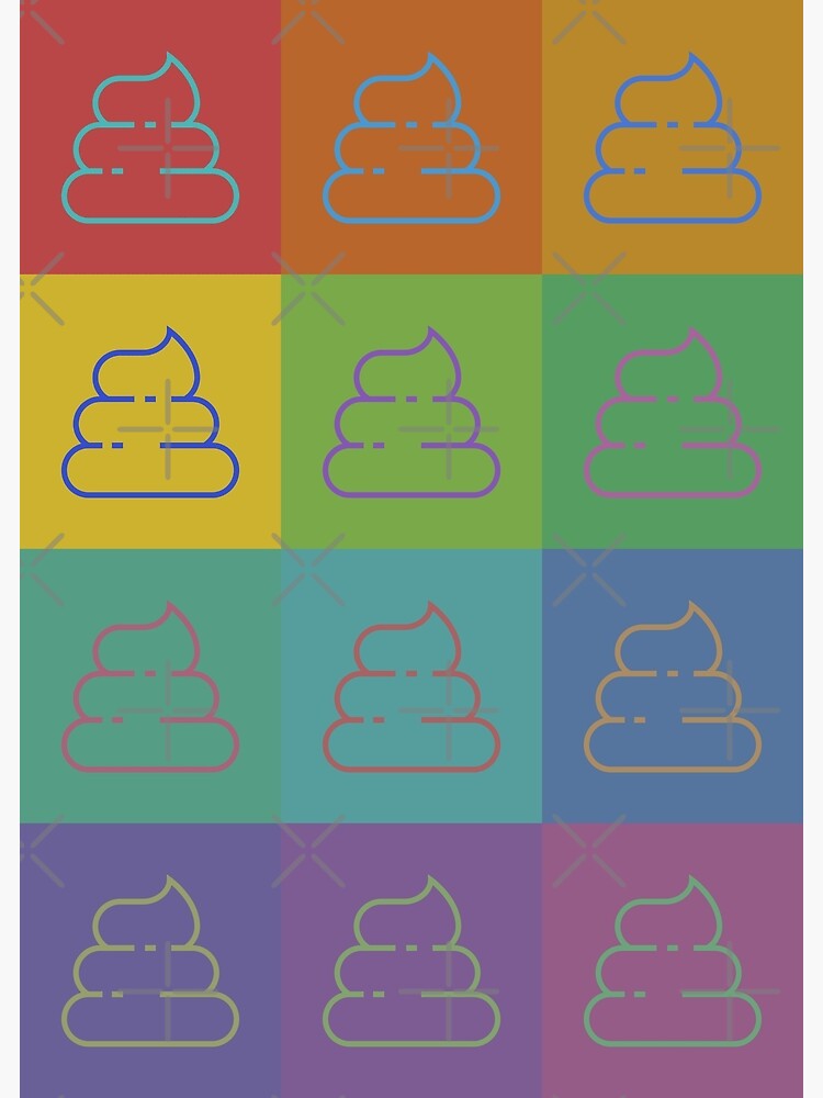 "Poop Icon Poo Emoji Bathroom Symbol Funny Pop Art Sign 2" Poster for