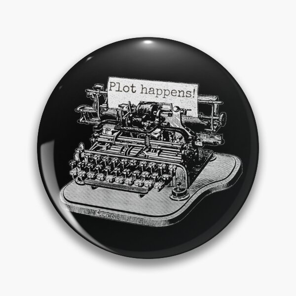 Item preview, Vintage Victorian style retro typewriter black and white - plot happens designed and sold by Grepthor.