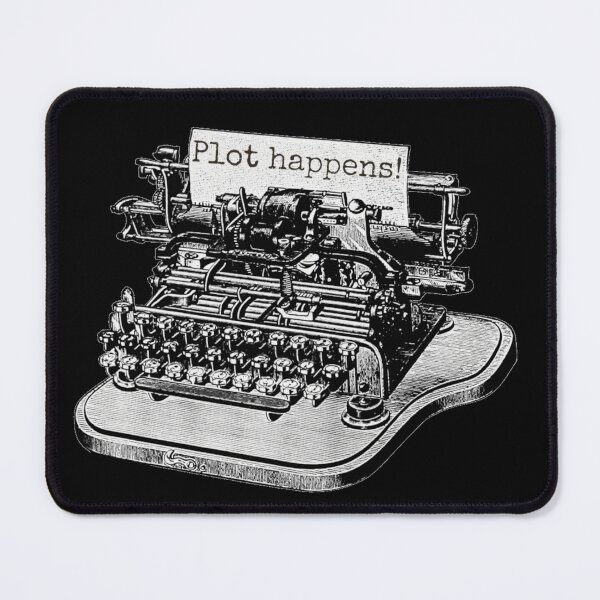 Item preview, Vintage Victorian style retro typewriter black and white - plot happens designed and sold by Grepthor.