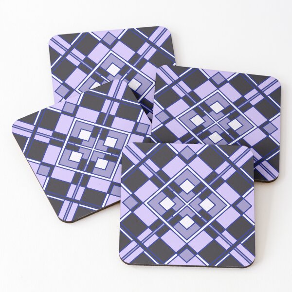 Item preview, Geometric pattern of purple rhombuses designed and sold by MinEkkoArt.