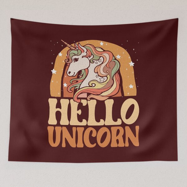 Item preview, hello unicorn - funny quote designed and sold by VichallanStudio.