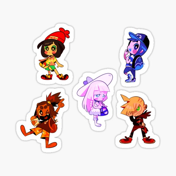 Pokemon Alola Stickers Lunala Litten Rowlet Popplio Incineroar