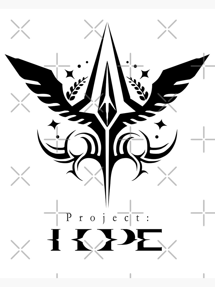 Hololive Project Hope Logo IRyS Project Hope Logo BLACK Poster For Sale By LuciPer