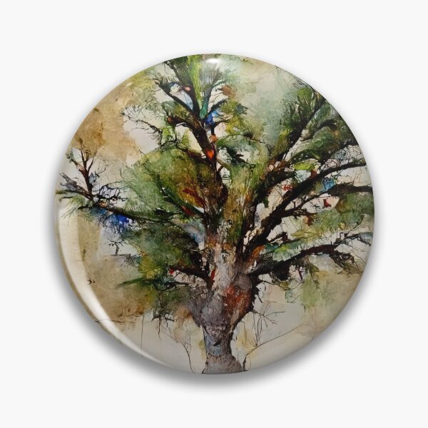 Aperçu de l'œuvre Aquarelle Arbre Peinture Générative créée et vendue par AstroGenerative.