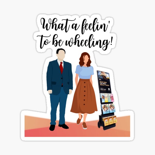 "JW Cart Witnessing sticker couple" Sticker for Sale by fsultesart