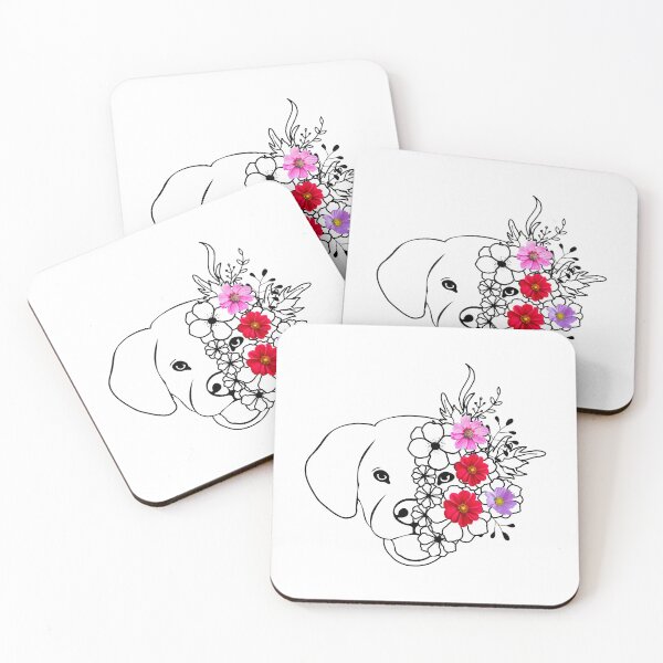 Item preview, Floral labrador face design designed and sold by Doggymadness.