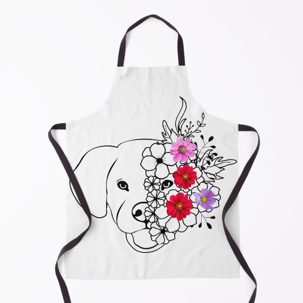 Artikelvorschau, Florales Labrador-Gesichtsdesign entworfen und verkauft von Doggymadness.
