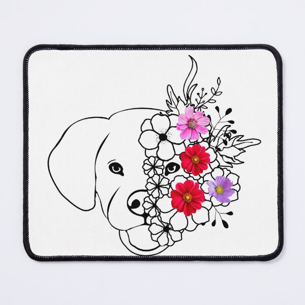 Item preview, Floral labrador face design designed and sold by Doggymadness.