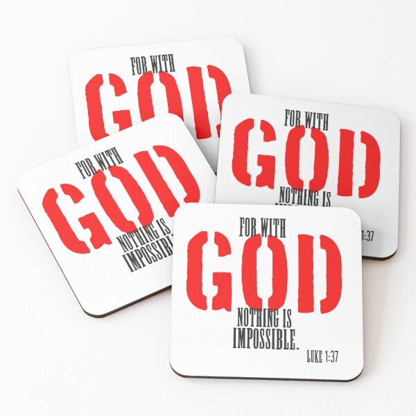 Item preview, FOR WITH GOD NOTHING IS IMPOSSIBLE designed and sold by godswordinc.