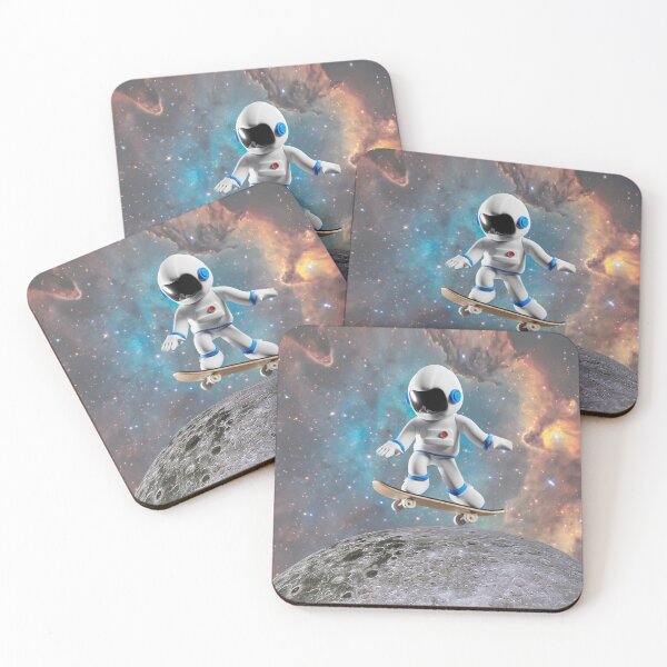 Item preview, Astronaut gliding on the moon designed and sold by ApurwaArtShop.