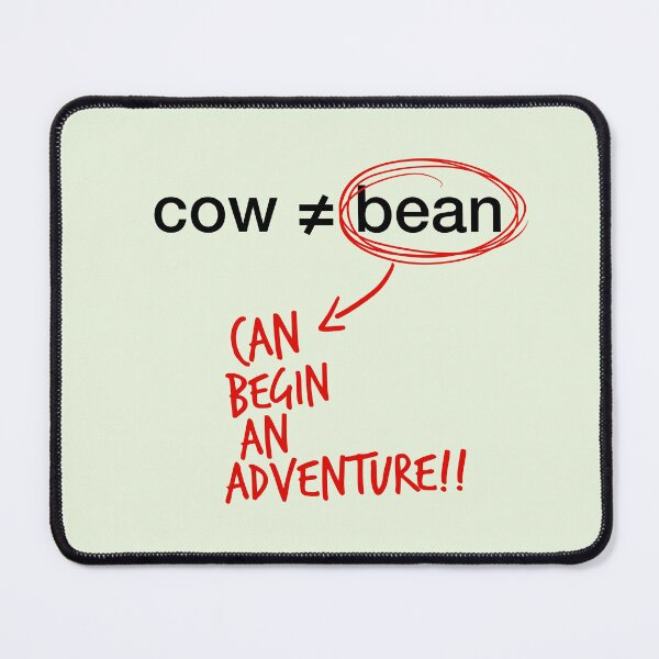 Item preview, cow and bean designed and sold by byebyesally.