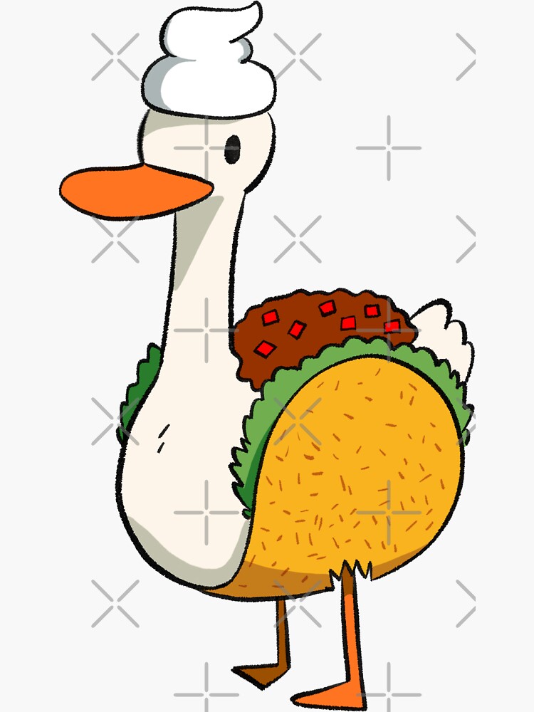 "Duck taco" Sticker for Sale by Quackustrations | Redbubble