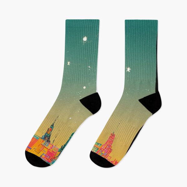 Item preview, A colorful city under the stars designed and sold by etherElric.