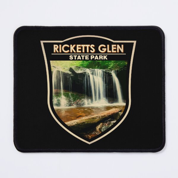 Item preview, Ricketts Glen State Park Pennsylvania Watercolor Badge designed and sold by KrisSidDesigns.