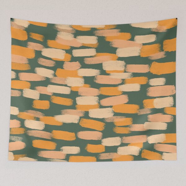 Item preview, Abstract, Orange and Green, Paint Brush Effect designed and sold by OneThreeSix.