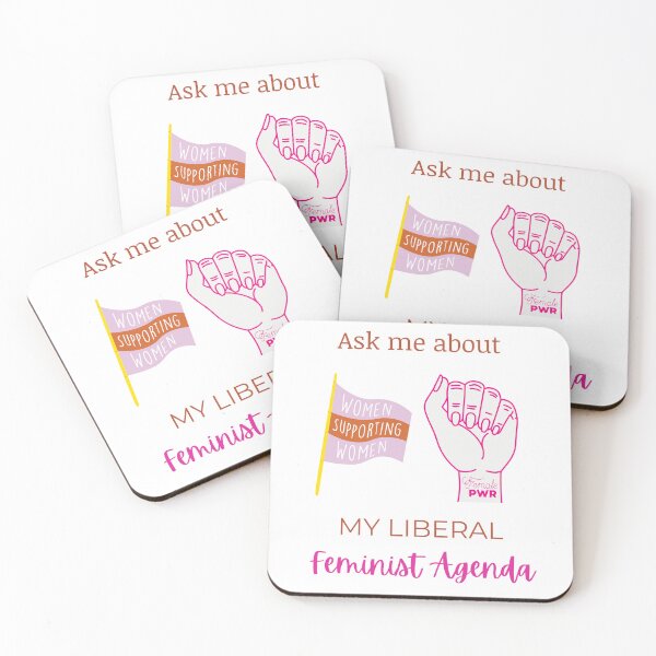 Item preview, Ask Me About My Liberal Feminist Agenda designed and sold by LunaticArtWork.