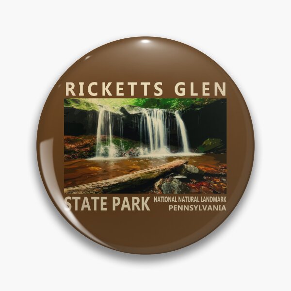 Vista previa del artículo con la obra «Acuarela vintage del parque estatal Ricketts Glen, Pensilvania», diseñado y vendido por KrisSidDesigns.