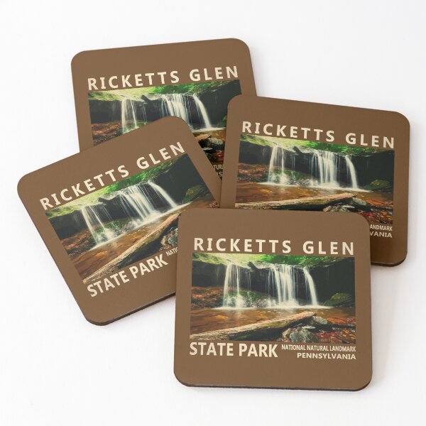 Item preview, Ricketts Glen State Park Pennsylvania Watercolor Vintage designed and sold by KrisSidDesigns.