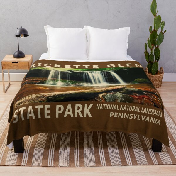 Item preview, Ricketts Glen State Park Pennsylvania Watercolor Vintage designed and sold by KrisSidDesigns.