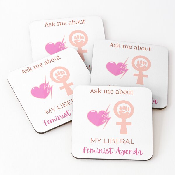 Item preview, Ask Me About My Liberal Feminist Agenda designed and sold by LunaticArtWork.