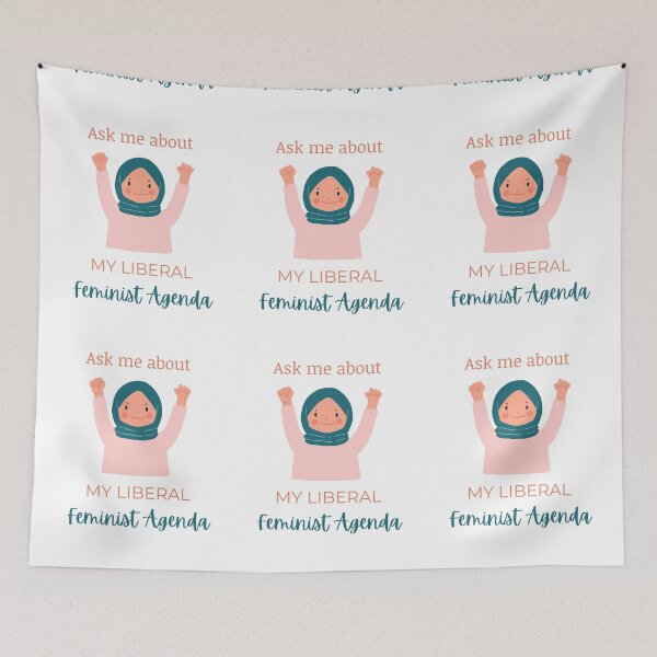 Item preview, Ask Me About My Liberal Feminist Agenda designed and sold by LunaticArtWork.