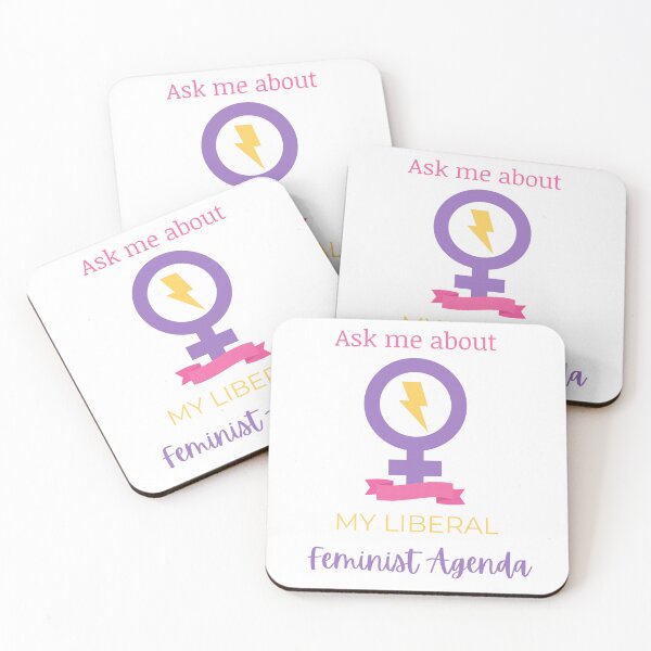 Item preview, Ask Me About My Liberal Feminist Agenda designed and sold by LunaticArtWork.