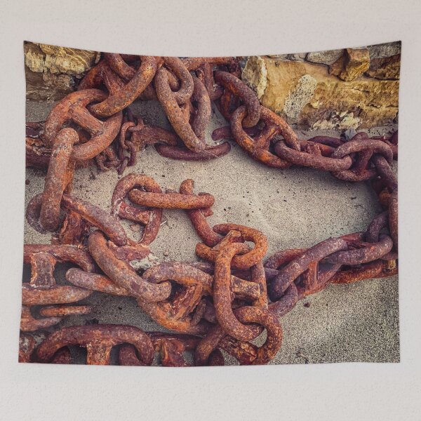 Item preview, Chain Beach Summer Sand Rocks Seaport Sailing  designed and sold by eleonoraingrid.