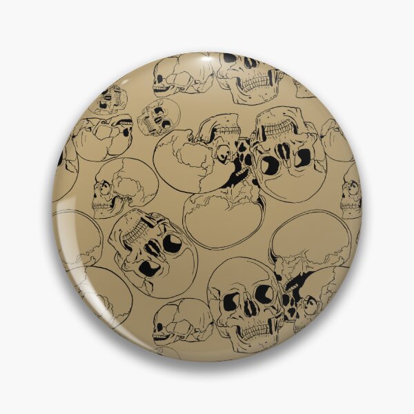 Item preview, Skull pattern on tan designed and sold by Aisling Tierney.