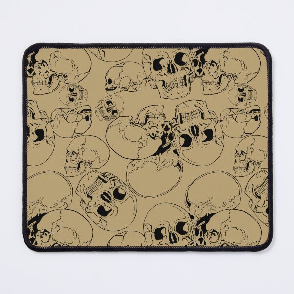 Item preview, Skull pattern on tan designed and sold by Aisling Tierney.