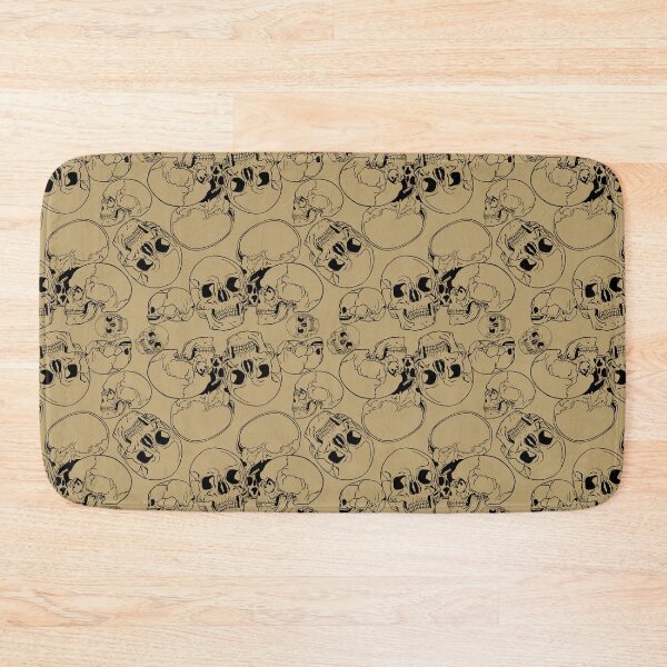 Item preview, Skull pattern on tan designed and sold by Aisling Tierney.