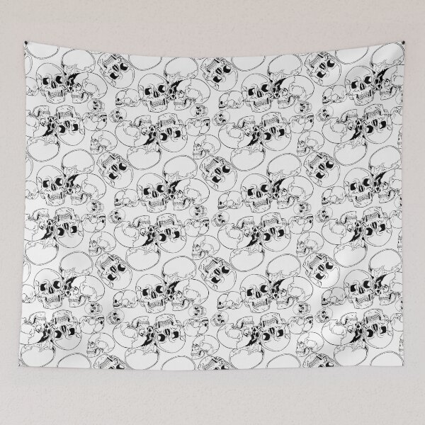 Item preview, Skull pattern on white designed and sold by Aisling Tierney.