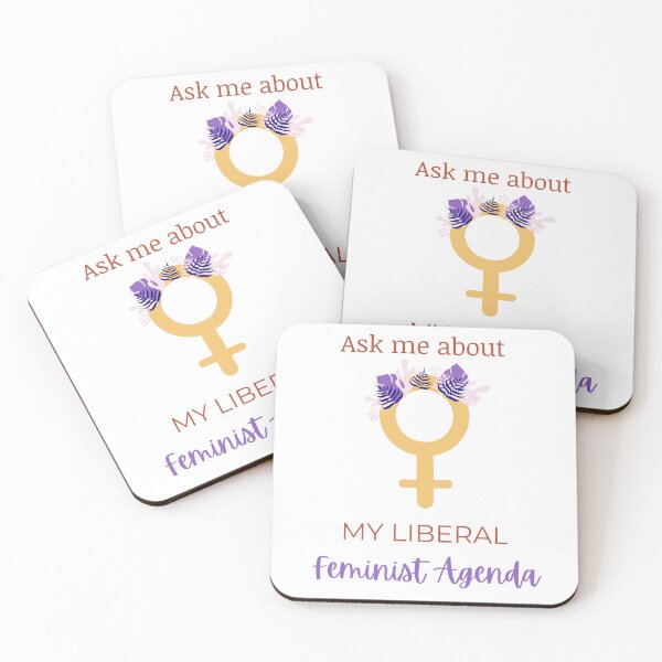 Item preview, Ask Me About My Liberal Feminist Agenda designed and sold by LunaticArtWork.