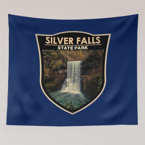 Item preview, Silver Falls State Park Oregon Watercolor Badge designed and sold by KrisSidDesigns.