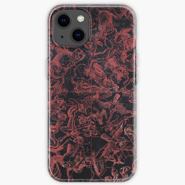 Vintage Sternbilder & Sternzeichen | Ockerrot iPhone Flexible Hülle