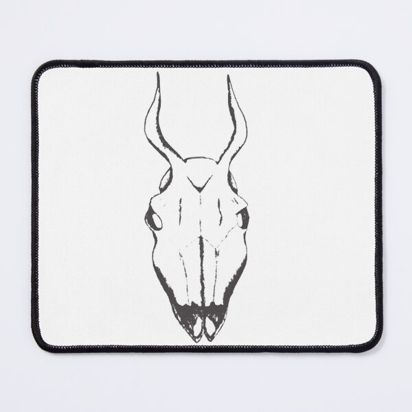 Item preview, Black And White Deer Skull Drawing designed and sold by WildandDivine.