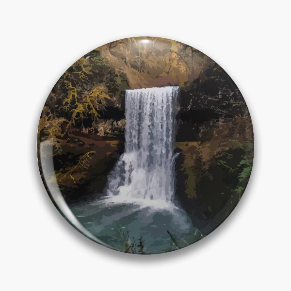 Artikelvorschau, Silver Falls State Park Oregon Aquarell Vintage entworfen und verkauft von KrisSidDesigns.
