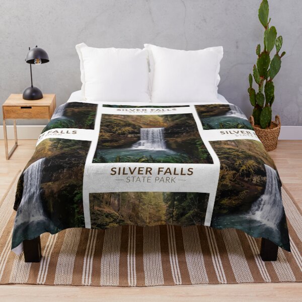 Item preview, Silver Falls State Park Oregon Watercolor Vintage designed and sold by KrisSidDesigns.