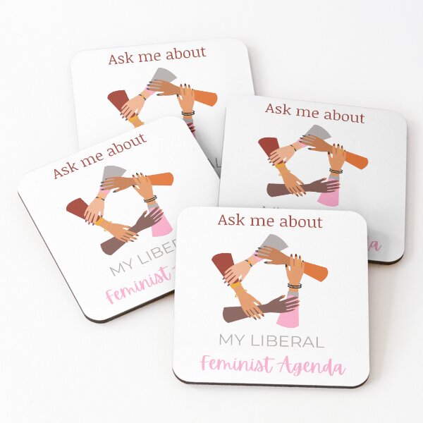 Item preview, Ask Me About My Liberal Feminist Agenda designed and sold by LunaticArtWork.