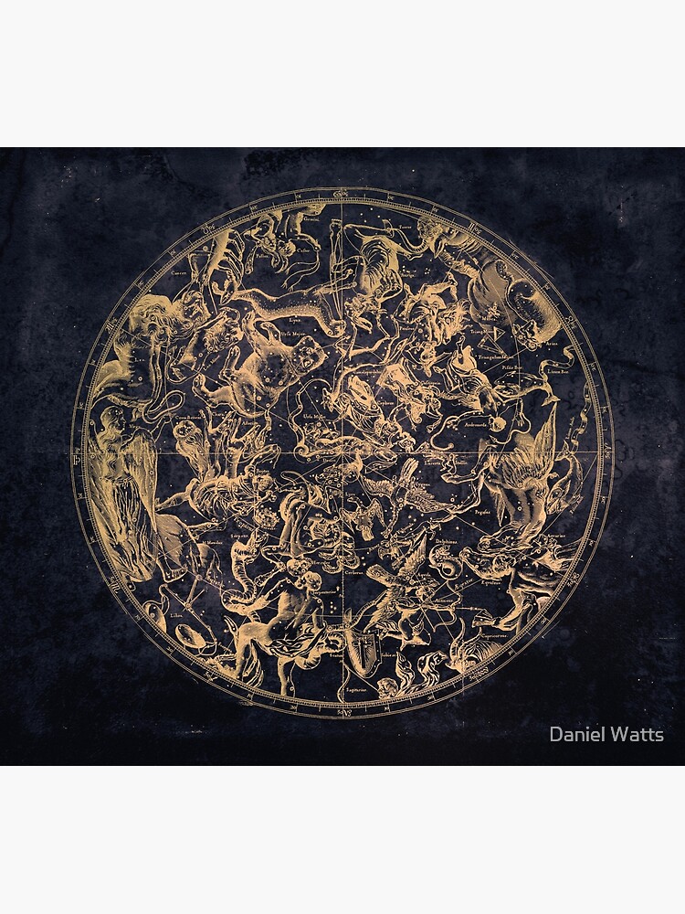 Vintage Constellations and Astrological Signs | Yellowed Ink and Cosmic Colour by DanJohnDesign