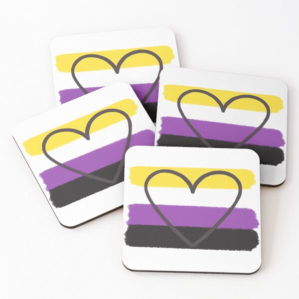 Item preview, Nonbinary pride heart designed and sold by Bug and Crow.