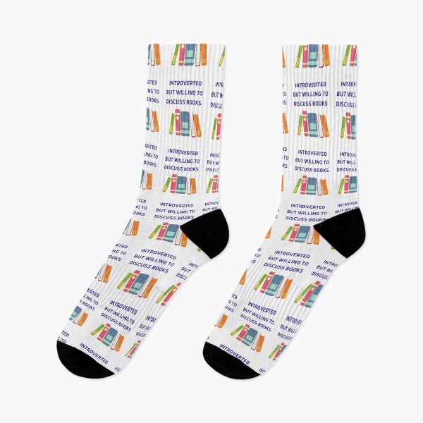 Item preview,  Introverted but Willing to Discuss  Books. designed and sold by PIXTrending.