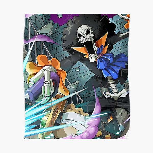 "One Piece Brook Straw hats pirates" Poster for Sale by DaturaSnake