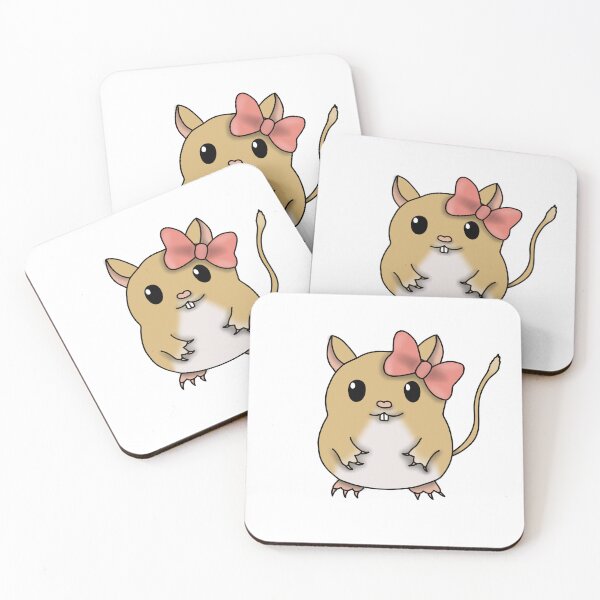Item preview, Cute golden gerbil with a bow designed and sold by Becky-Marie.