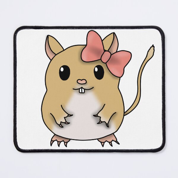 Item preview, Cute golden gerbil with a bow designed and sold by Becky-Marie.