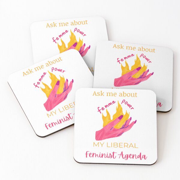 Item preview, Ask Me About My Liberal Feminist Agenda designed and sold by LunaticArtWork.