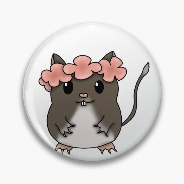 Item preview, Cute brown gerbil with a flower crown designed and sold by Becky-Marie.