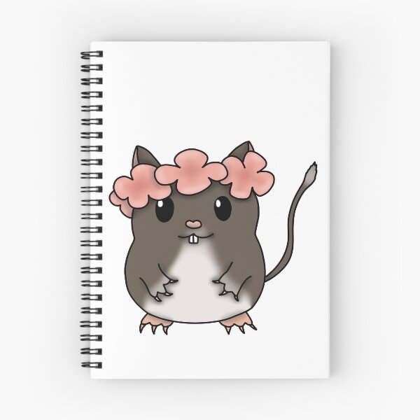 Item preview, Cute brown gerbil with a flower crown designed and sold by Becky-Marie.