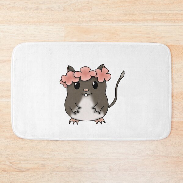 Item preview, Cute brown gerbil with a flower crown designed and sold by Becky-Marie.